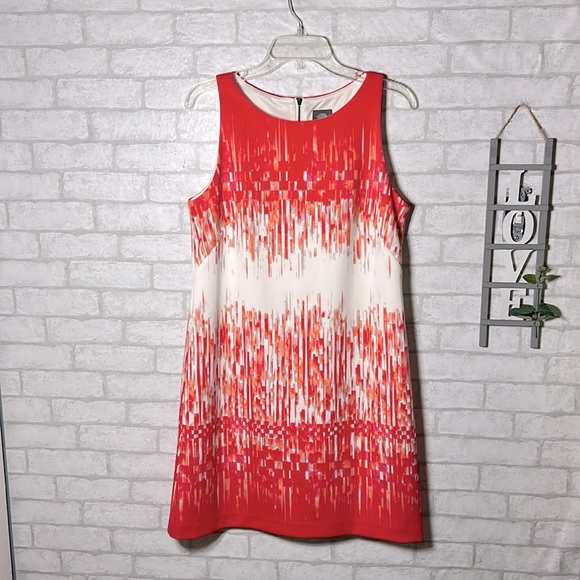 Vince Camuto sleeveless abstract sheath dress size 12 - Picture 1 of 10